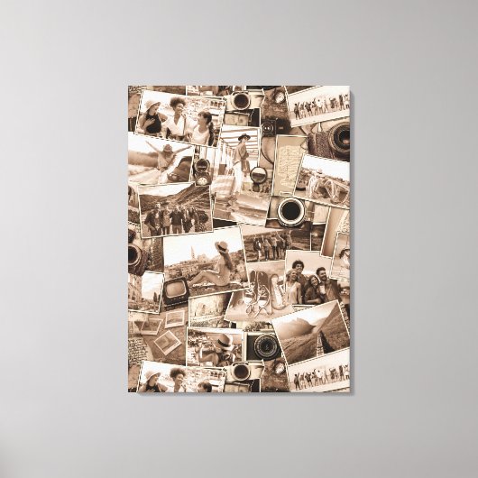 Fotografie Collage Sepia ID1066 Canvas Afdruk (Voorkant)