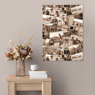  Fotografie Collage Sepia ID1066 Foto Afdruk