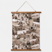  Fotografie Collage Sepia ID1066 Hangend Wandkleed (Voorkant)