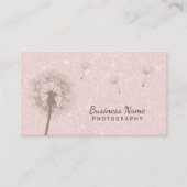 Fotografie Dandelion Blush Roze fotograaf Visitekaartje (Voorkant)