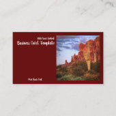 Fotografie Desert Mountain Sunset Visitekaartje (Voorkant)