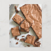 Fotografie donkere chocolade brownies briefkaart (Voorkant)