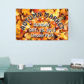 Fotografie - droge herfstbladeren + uw ideeën spandoek (Beurs)