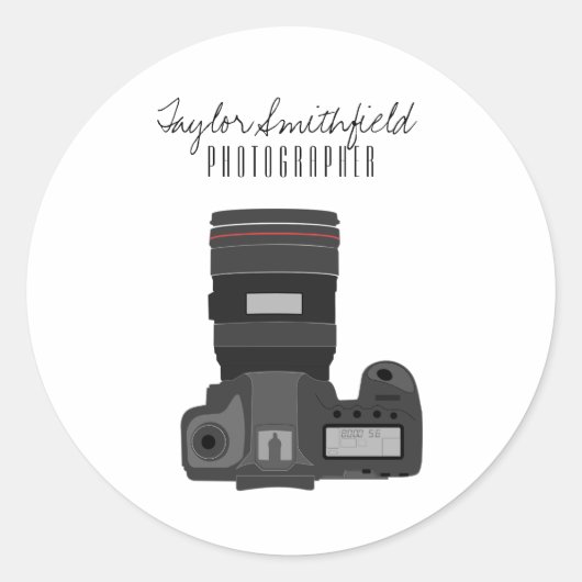 Fotografie DSLR Ronde Sticker (Voorkant)