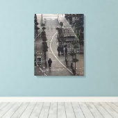 Fotografie "East 4th Street Morning" Canvas Afdruk (Insitu (Houten vloer))