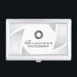 Fotografie Eenvoudige camera Shutter Visitekaarthouder<br><div class="desc">Fotograaf Simple Plain Camera Shutter Fotografie Business Card Holder.</div>