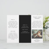 Fotografie Eenvoudige zwarte witte drievoudige bro (Staand voorkant)