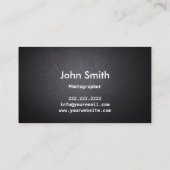 Fotografie Elegant Donkere textuur Fotograaf Visitekaartje (Achterkant)