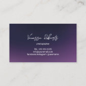 Fotografie Elegant Paarse fotografie Visitekaartje (Achterkant)