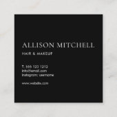 Fotografie Elegant Professional Calligrafie Vierkante Visitekaartje (Achterkant)