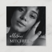 Fotografie Elegant Professional Calligrafie Vierkante Visitekaartje (Voorkant)