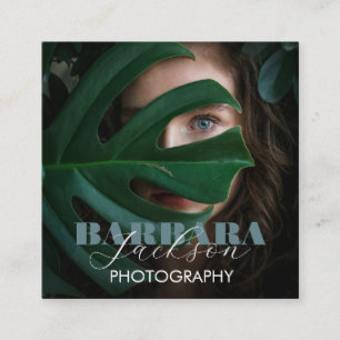 Fotografie Elegant Professional Calligrafie Vierkante Visitekaartje