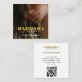 Fotografie Elegante professionele qr code Vierkante Visitekaartje (Voorkant / Achterkant)