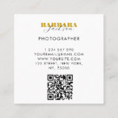 Fotografie Elegante professionele qr code Vierkante Visitekaartje (Achterkant)