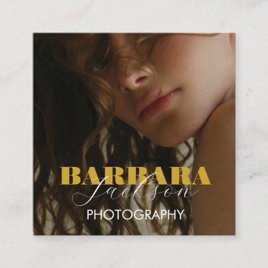 Fotografie Elegante professionele qr code Vierkante Visitekaartje (Voorkant)