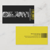 Fotografie en streepjescode - Geel Visitekaartje (Voorkant / Achterkant)