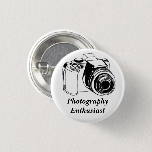 Fotografie enthousiast ronde button 3,2 cm (Voorkant /achterkant)