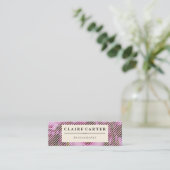 Fotografie Floral Diagonal Stripes Mini Visitekaartje (Staand voorkant)