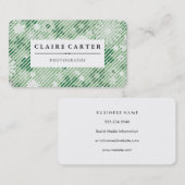 Fotografie Floral Diagonal Stripes Visitekaartje (Voorkant / Achterkant)