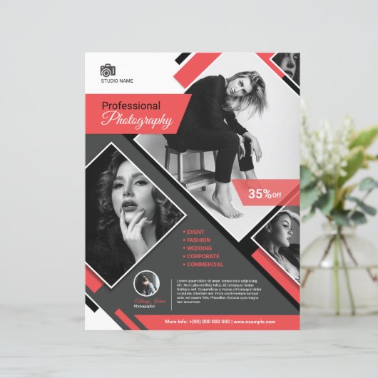 fotografie Flyer Sjabloon (Staand voorkant)