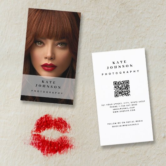 Fotografie Foto Moderne Sociale Media QR Code Visitekaartje