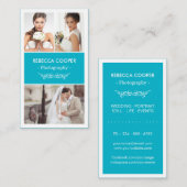 Fotografie Fotocollage - Modern Scuba Blue Visitekaartje (Voorkant / Achterkant)