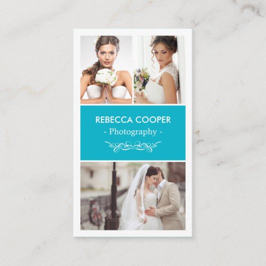 Fotografie Fotocollage - Modern Scuba Blue Visitekaartje (Voorkant)