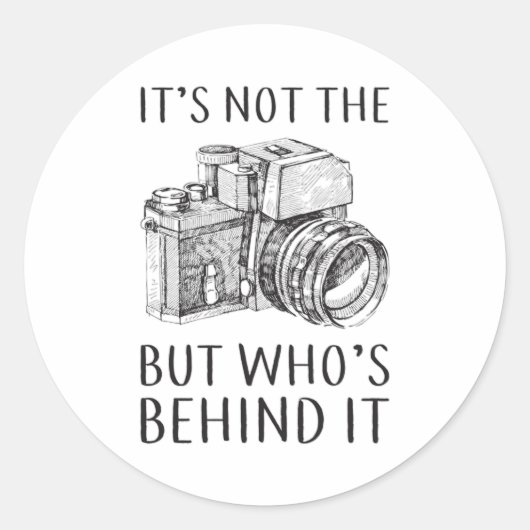 Fotografie Fotograaf Camera Grappig geschenk idee Ronde Sticker (Voorkant)