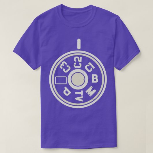 Fotografie Fotograaf DSLR Mode Wijzerplaat Camera T-shirt (Design voorkant)