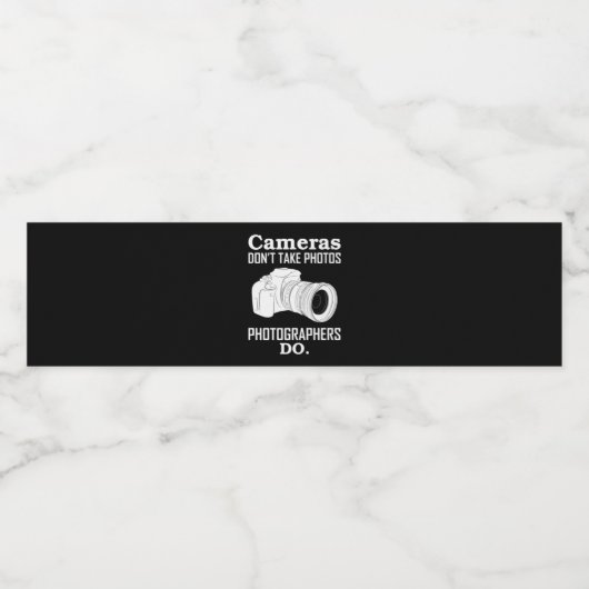 Fotografie fotograaf Foto's van camera's niet neme Waterfles Etiket (Enkel label)