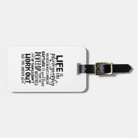 Fotografie fotograaf Inspirerend levenscitaat Bagagelabel (Voorkant horizontaal)