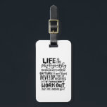 Fotografie fotograaf Inspirerend levenscitaat Bagagelabel<br><div class="desc">Het leven is als fotografie. Ontwikkel van de negatieven. Inspirerend en motivatie prijsontwerp voor fotografen. Koel en retro-typografische producten voor hen die graag foto's nemen, lid van de fotografische club. Ideaal voor amateur- of professionele fotografen die overal camera's en lenzen dragen. Geweldig kerstcadeau en verjaardagscadeau voor broer, zus, moeder, vader,...</div>