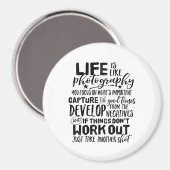 Fotografie fotograaf Inspirerend levenscitaat Magneet (Voorkant / Achterkant)