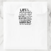 Fotografie fotograaf Inspirerend levenscitaat Ronde Sticker (Tas)