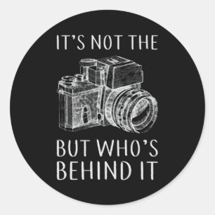 Fotografie Fotograaf Lens Camera Grappig cadeau Ronde Sticker