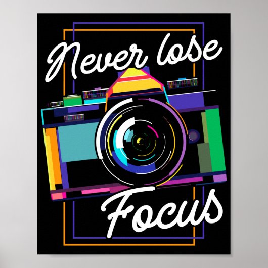 Fotografie Fotograaf verliest nooit focus Poster (Voorkant)