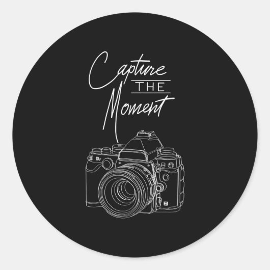 Fotografie fotograaf voor fotografie van het momen ronde sticker (Voorkant)