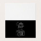 Fotografie fotograaf voor fotografie van het momen visitekaartje (Buitenkant ongevouwen)