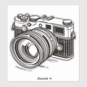 Fotografie Fotograaf Zwart DSLR Camera Sticker