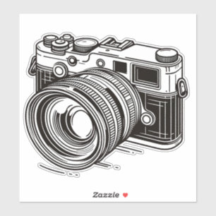 Fotografie Fotograaf Zwarte DSLR-camera Sticker