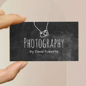 Fotografie Fotografie Camera Rustic Chalkboard Visitekaartje