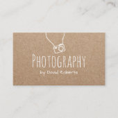 Fotografie Fotografie Camera Rustic Kraft Visitekaartje (Voorkant)