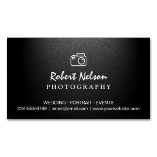 Fotografie Fotografie Camera Simple Matte Black Visitekaartje Magneet