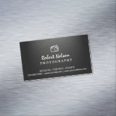 Fotografie Fotografie Camera Simple Matte Black Visitekaartje Magneet (Voorbeeld)