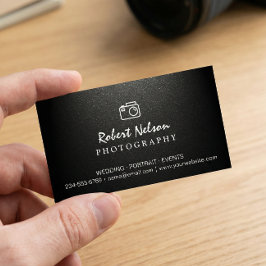 Fotografie Fotografie Camera Simple Matte Black Visitekaartje Magneet