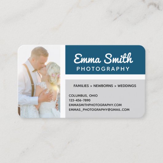 Fotografie Foto's voegen uw eigen Logo toe Visitekaartje (Voorkant)