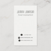 Fotografie Fotosjabloon Marketing Visitekaartje (Achterkant)