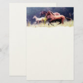 Fotografie galoping paarden briefpapier (Voorkant / Achterkant)