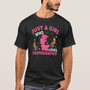 Fotografie Gewoon een meisje die van fotografie ho T-shirt