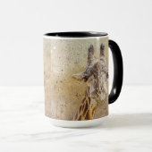 Fotografie Giraffe Moderne Waterverf Mok (Voorkant rechts)